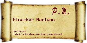 Pinczker Mariann névjegykártya
